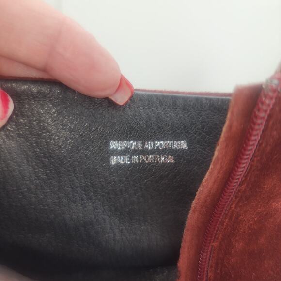 Free People Fairfax Heel Suede Zip Boot Womens 8.5/39 Rust Red corpcore office - Picture 9 of 9